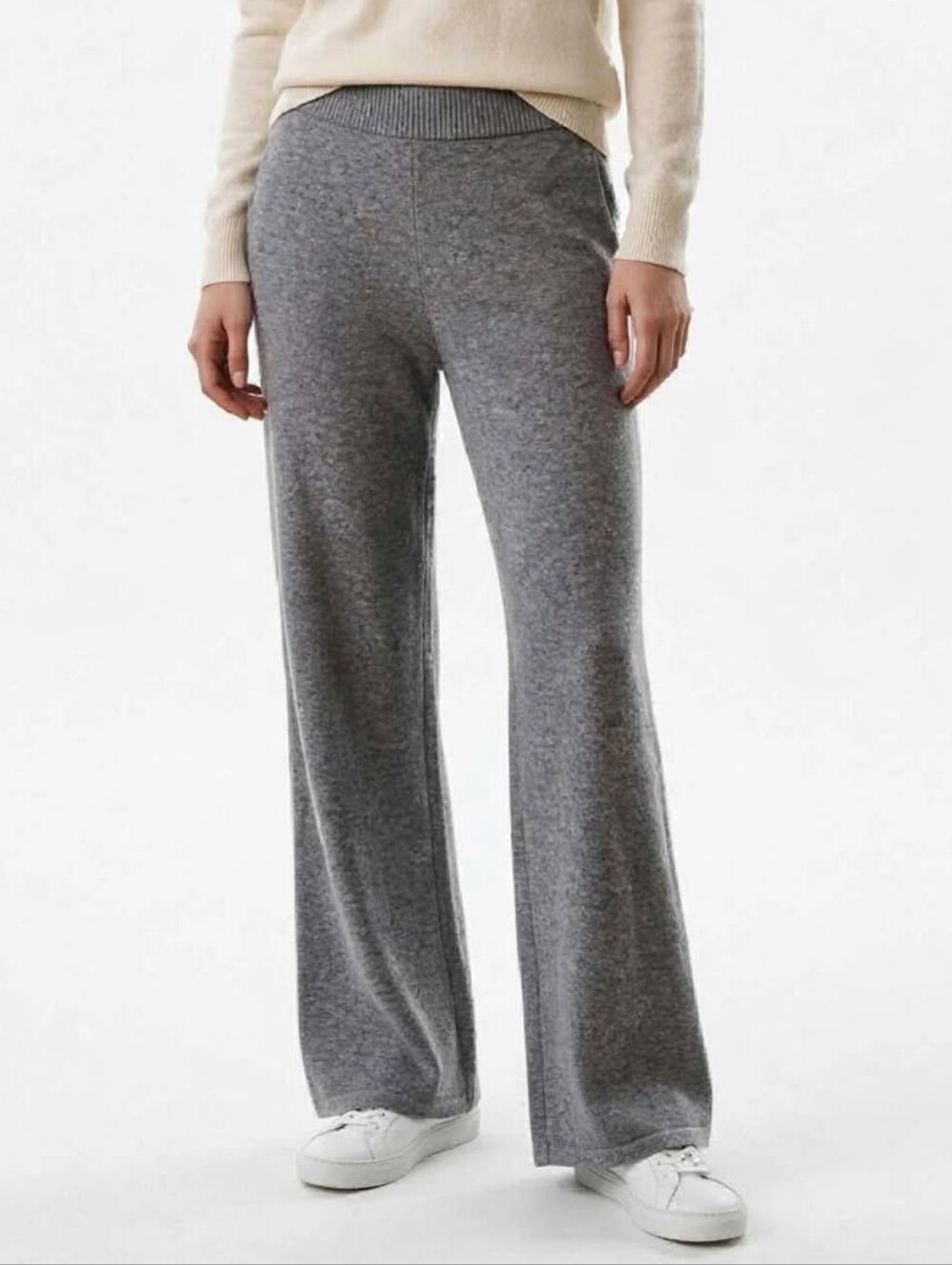 CHARLIE B Women's Wide-Leg Knit Pants - Gray SZ MED W15 R12 IS29 EUC